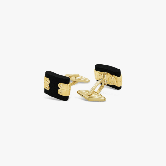 Macornas Oro Amarillo y Piedra Negra