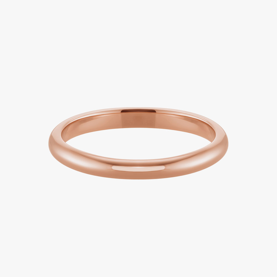 Argolla Bauer redonda oro rosa 1