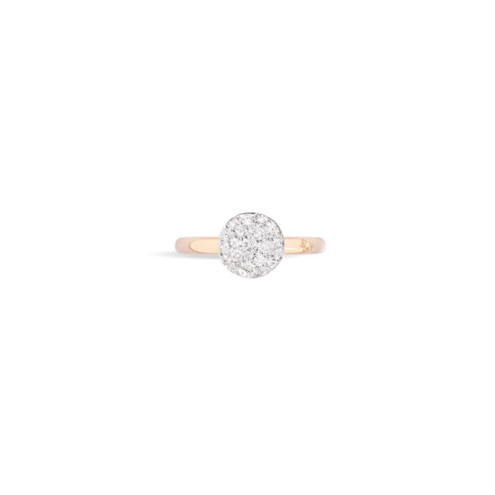 Anillo círculo Pomellato Sabbia Oro Rosa 18k y diamantes