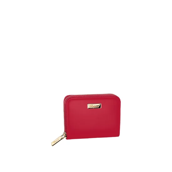 billetera chopard classic mini - cuero rojo