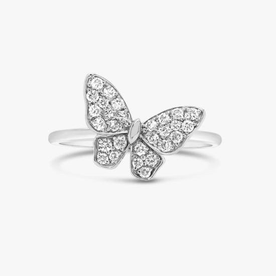 Anillo Bauer oro blanco 18k y diamantes