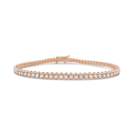 Pulsera tennis Bauer oro rosa 18K y diamantes