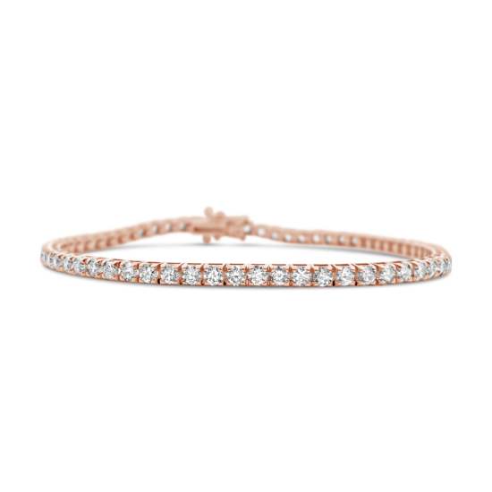 Pulsera tennis Bauer oro rosa 18K y diamantes