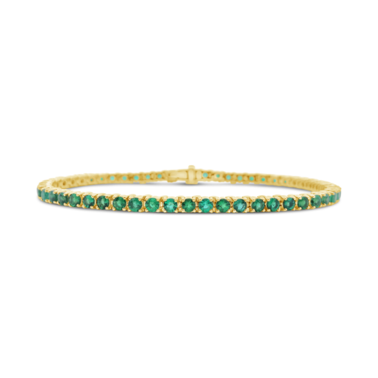 Pulsera tennis Bauer Esmeraldas oro amarillo 18k y esmeraldas