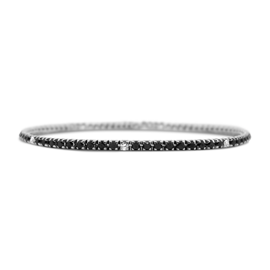 Pulsera tennis Bauer oro blanco 18K y diamantes