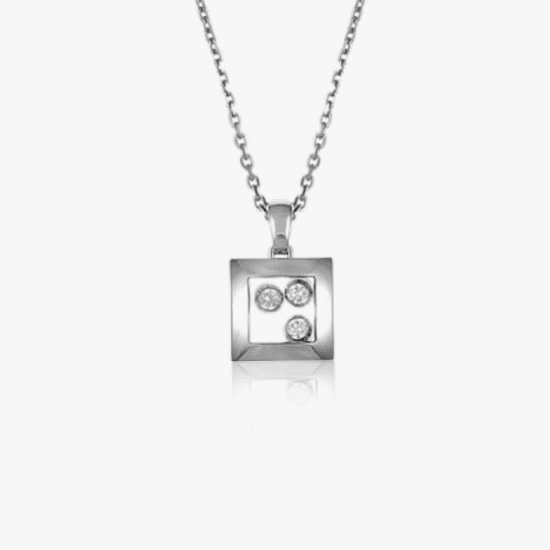 Collar Chopard Happy Diamonds oro blanco y diamantes