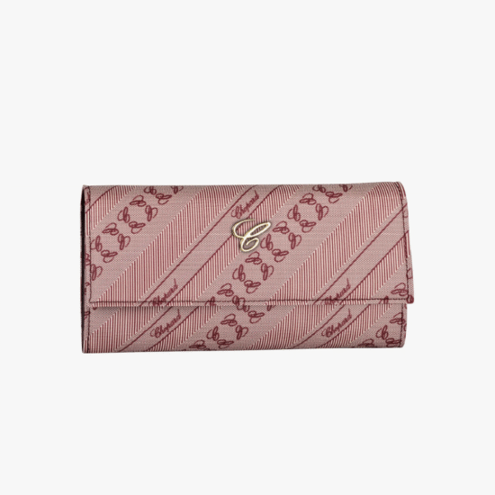 Billetera Chopard Happy Sport continental lona burdeos