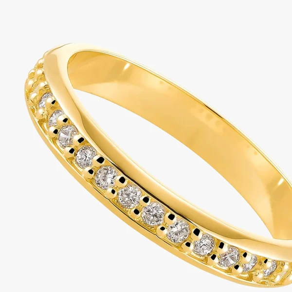 Argolla con diamantes Oro Amarillo 3