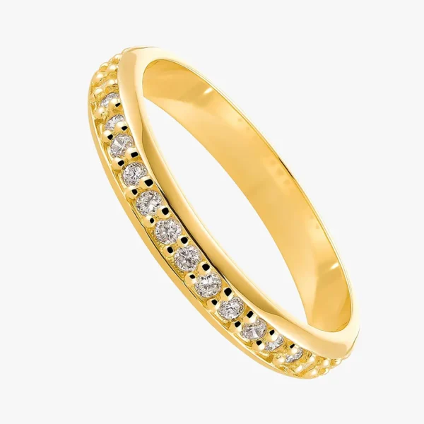 Argolla con diamantes Oro Amarillo 4