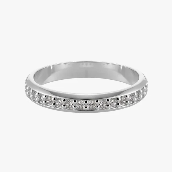 Argolla con diamantes Oro Blanco 1