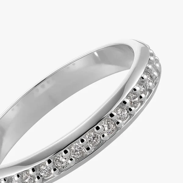 Argolla con diamantes Oro Blanco 2