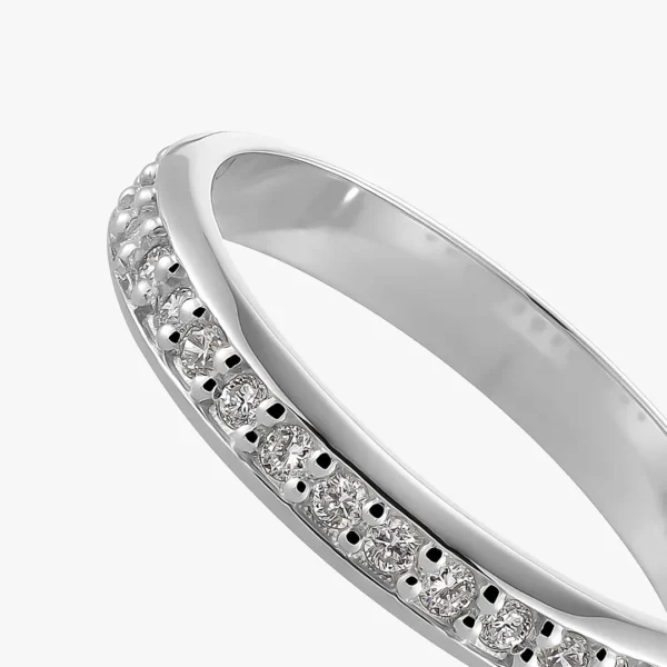 Argolla con diamantes Oro Blanco 3