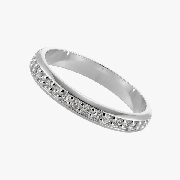 Argolla con diamantes Oro Blanco 4