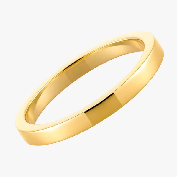 Argolla plana Oro Amarillo 2