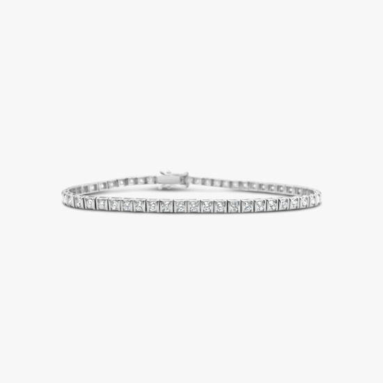 Pulsera tennis Bauer oro blanco 18K y diamantes