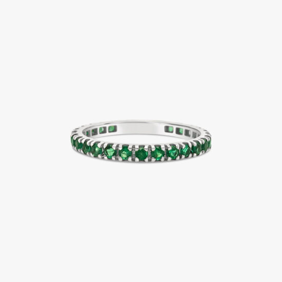Anillo sin fin Bauer Esmeraldas oro blanco 18K y esmeraldas