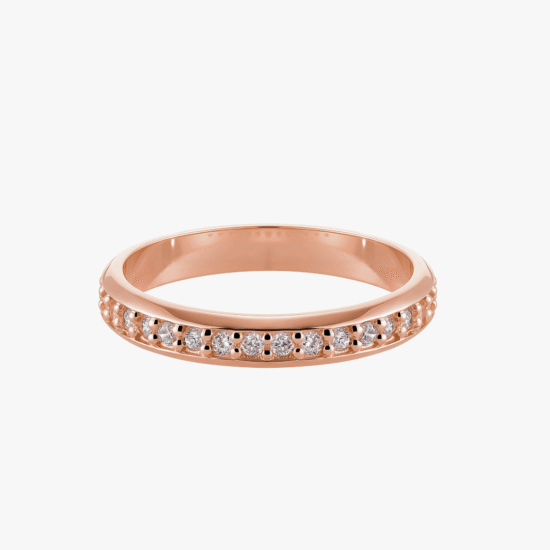 Argolla con Diamantes Oro Rosa