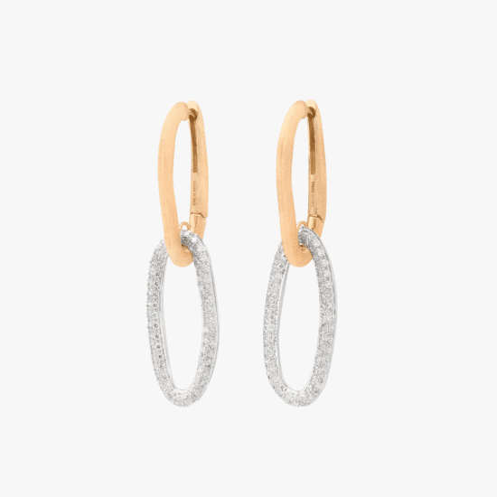 Aretes Marco Bicego Jaipur eslabones oro amarillo y diamantes