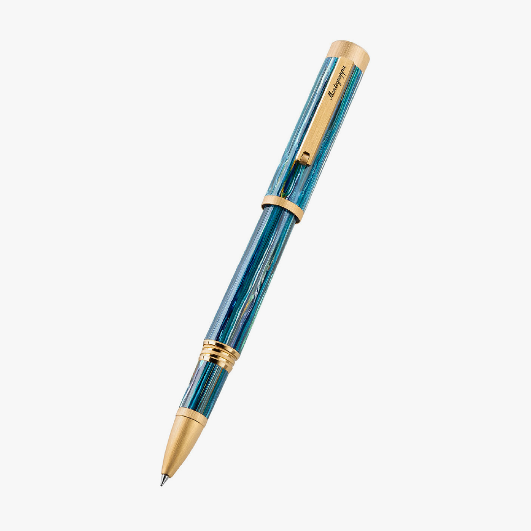 Bolígrafo Montegrappa Zero Zodiac resina azul 2