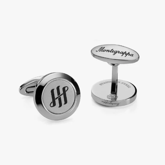 Mancornas Montegrappa Classico Ambigram redondas acero