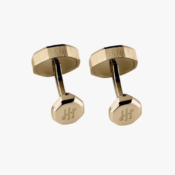 Mancornas Montegrappa Otto octogonales oro amarillo 3