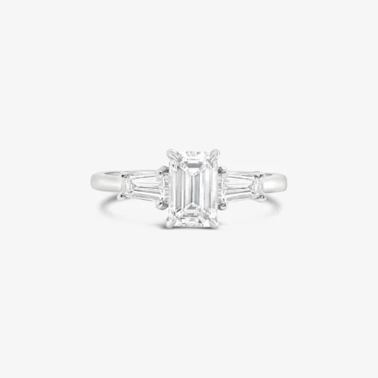 Anillo trilogía Bauer oro blanco 18K y diamantes