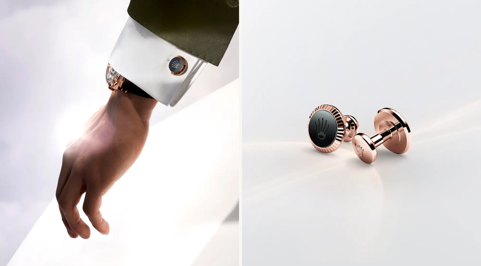 rolex accessories fluted cufflinks joyeria bauer