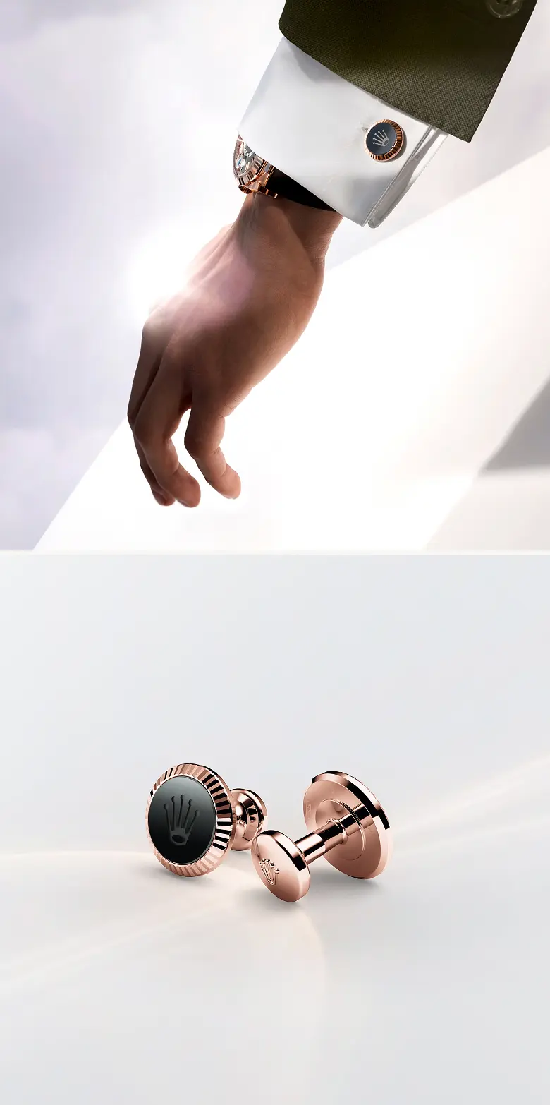 rolex accessories fluted cufflinks rolexcufflinks 2403jva 002 portrait