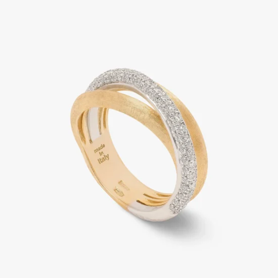Anillo triple aro Marco Bicego Jaipur oro amarillo 18K y diamantes