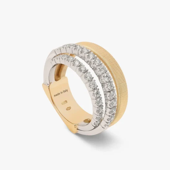Anillo triple aro Marco Bicego Masai oro amarillo 18K y diamantes