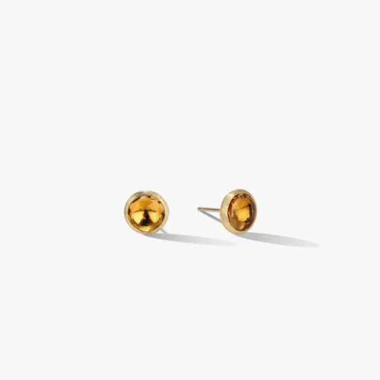 Aretes topos Marco Bicego Jaipur oro amarillo 18K y citrinas