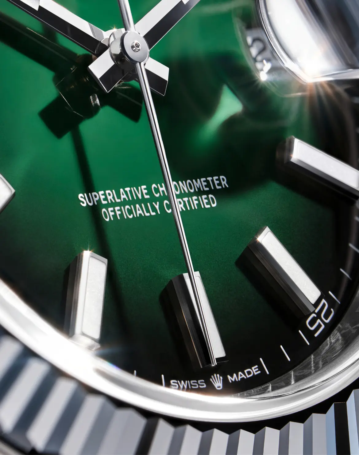 rolex new watches 2026 the datejust green lacquer ombre dial m126334 0033 portrait