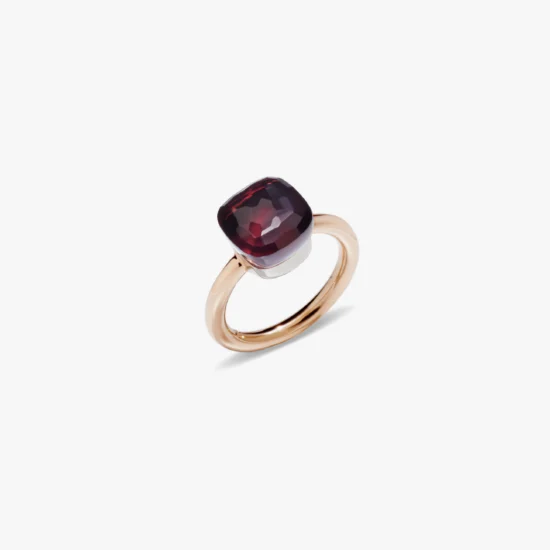 Anillo Pomellato Nudo Classic de Oro Rosa de 18K con Granate