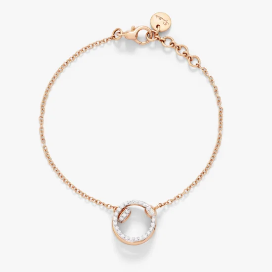 Pulsera Pomellato Together Mini de Oro Rosa de 18K con círculo con  Diamantes