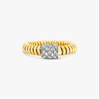 Anillo dual Bauer oro amarillo 18K, oro blanco 18K y diamantes 1
