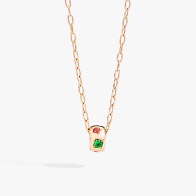 Collar Pomellato Iconica Oro rosa 18k y piedras de color 1