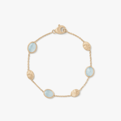 Pulsera Marco Bicego Siviglia oro amarillo 18k y Aguamarina 1